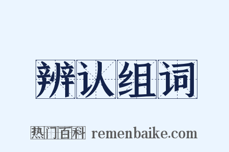 辨认组词是什么意思的图片